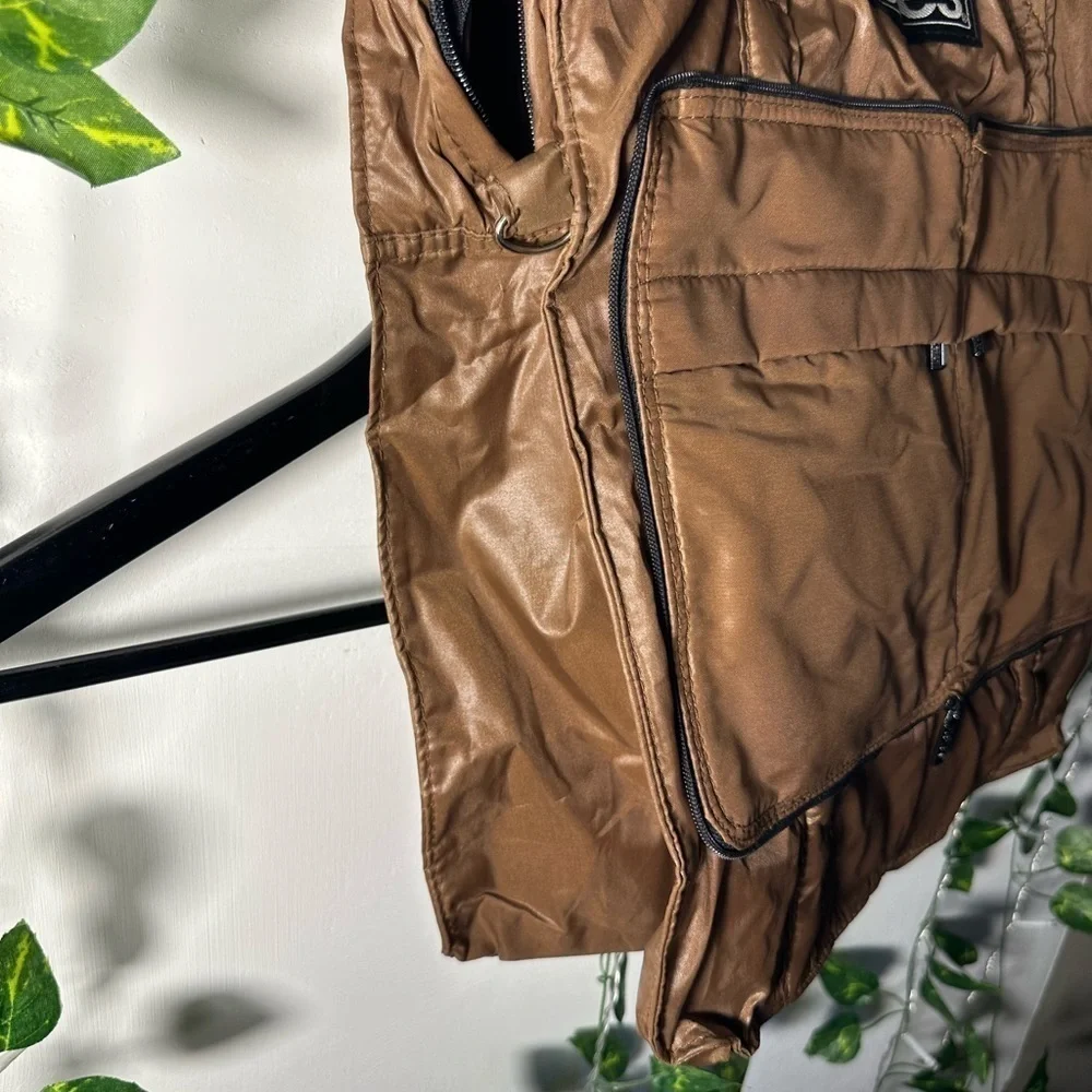 Totes Brown Backpack Quilted Durable Design
